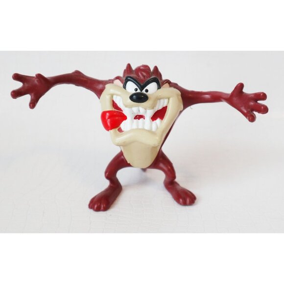 3 Vintage Tazmanian Devil PVC Figurine Pizza Taz Easter Egg Collectible Looney - Picture 4 of 5